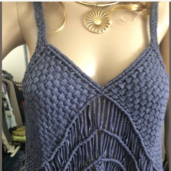 Elan Rare Behemian fringe top, fits M or L NWOT - Picture 3 of 4